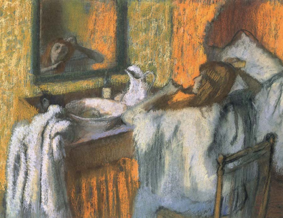 Woman at her toilette